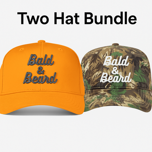 Camo & Neon Orange Two Hat Bundle